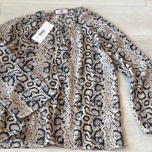 Buddy Love Chic Snake Print Blouse